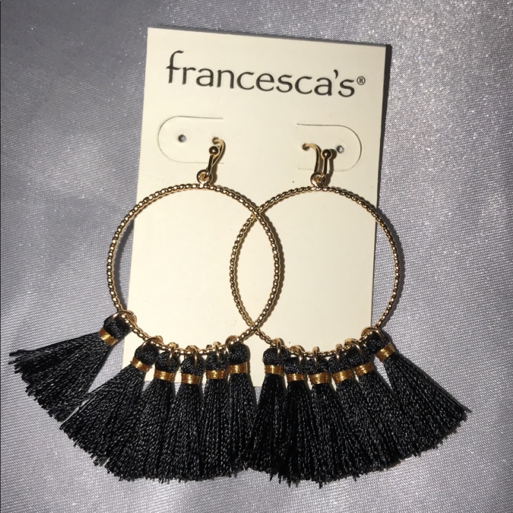 Black Tassel Earrings